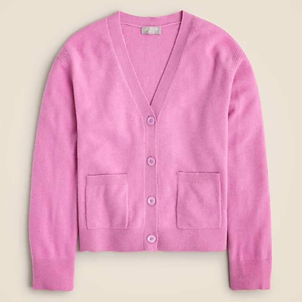 Jcrew Cashmere patch-pocket cardigan in Lavender
